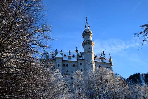 alpok neuschwanstein kastély németország tél