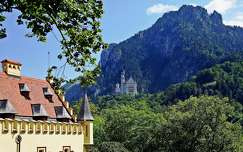 várak és kastélyok címlapfotó németország alpok neuschwanstein kastély nyár