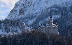 várak és kastélyok hegy németország alpok neuschwanstein kastély tél