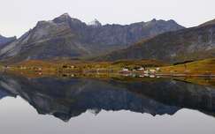 hegy ősz tükröződés skandinávia norvégia