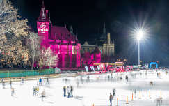 várak és kastélyok címlapfotó vajdahunyad vára budapest téli sport éjszakai képek magyarország tél