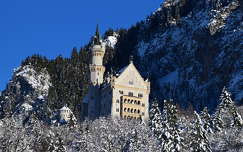 várak és kastélyok hegy címlapfotó németország alpok neuschwanstein kastély tél