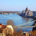 Budapest, Országház, Parlament, Margit híd, Duna, Lánchíd